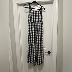 Tuckernuck Buffalo Plaid Dress with adjustable ribbon straps size XL